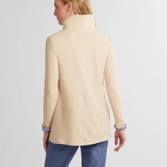 Dudley Stephens Fleece Light Pink Cobble Hill Turtleneck Terry Fleece Sz M EUC - Picture 15 of 15